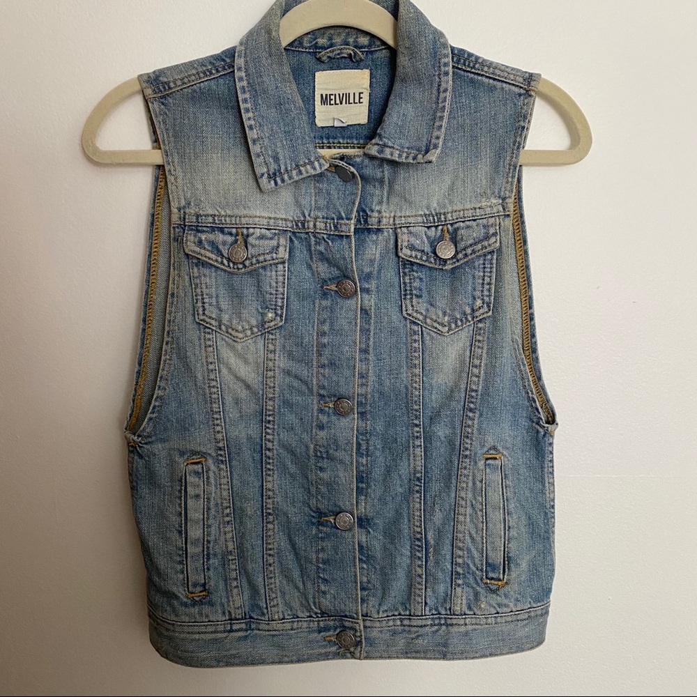 Brandy Meliville Denim Vest Size L